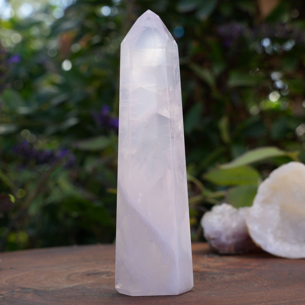 Small High Grade Rose Quartz Girasol Towers | Reiki Infused