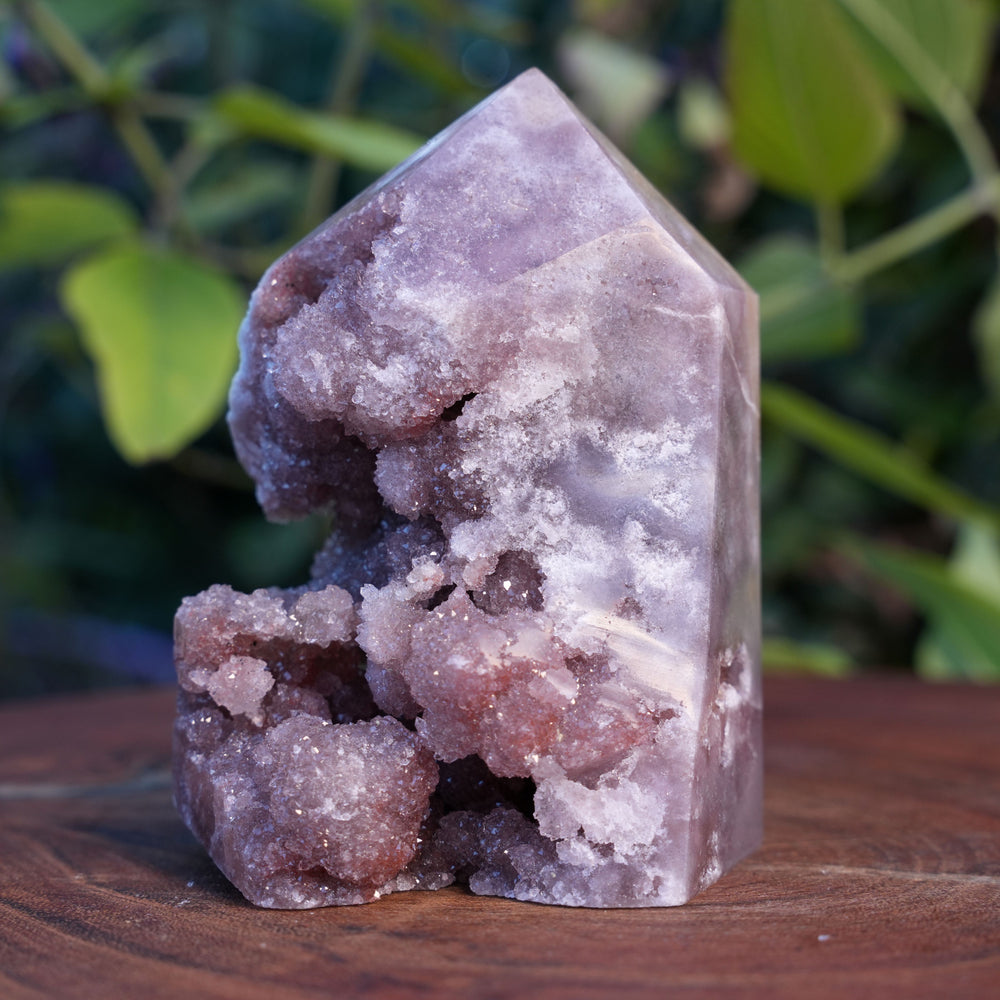 High Grade Druzy Pink Amethyst Tower | Reiki Infused