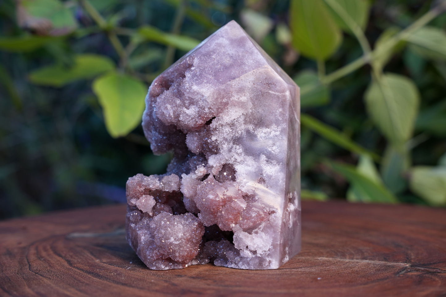 High Grade Druzy Pink Amethyst Tower | Reiki Infused