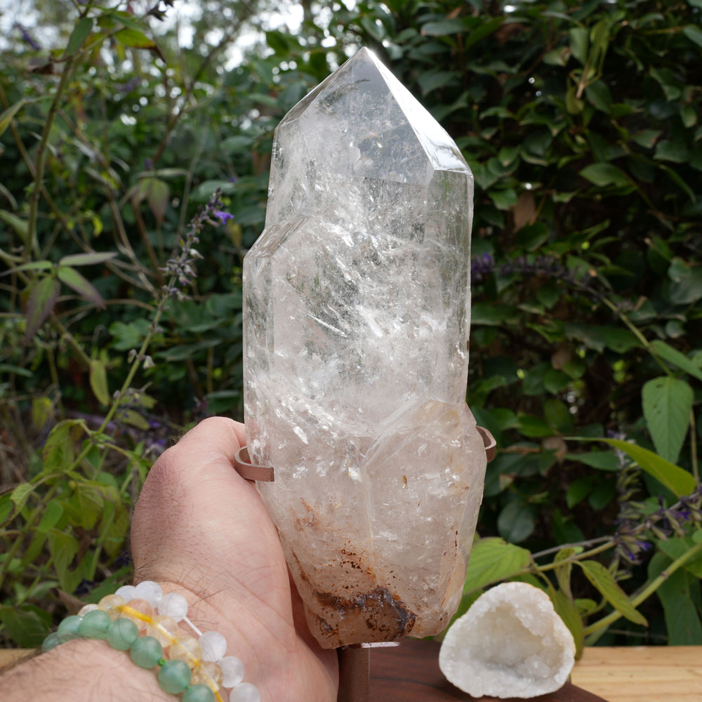 Polished Clear Quartz on Stand | Reiki Infused