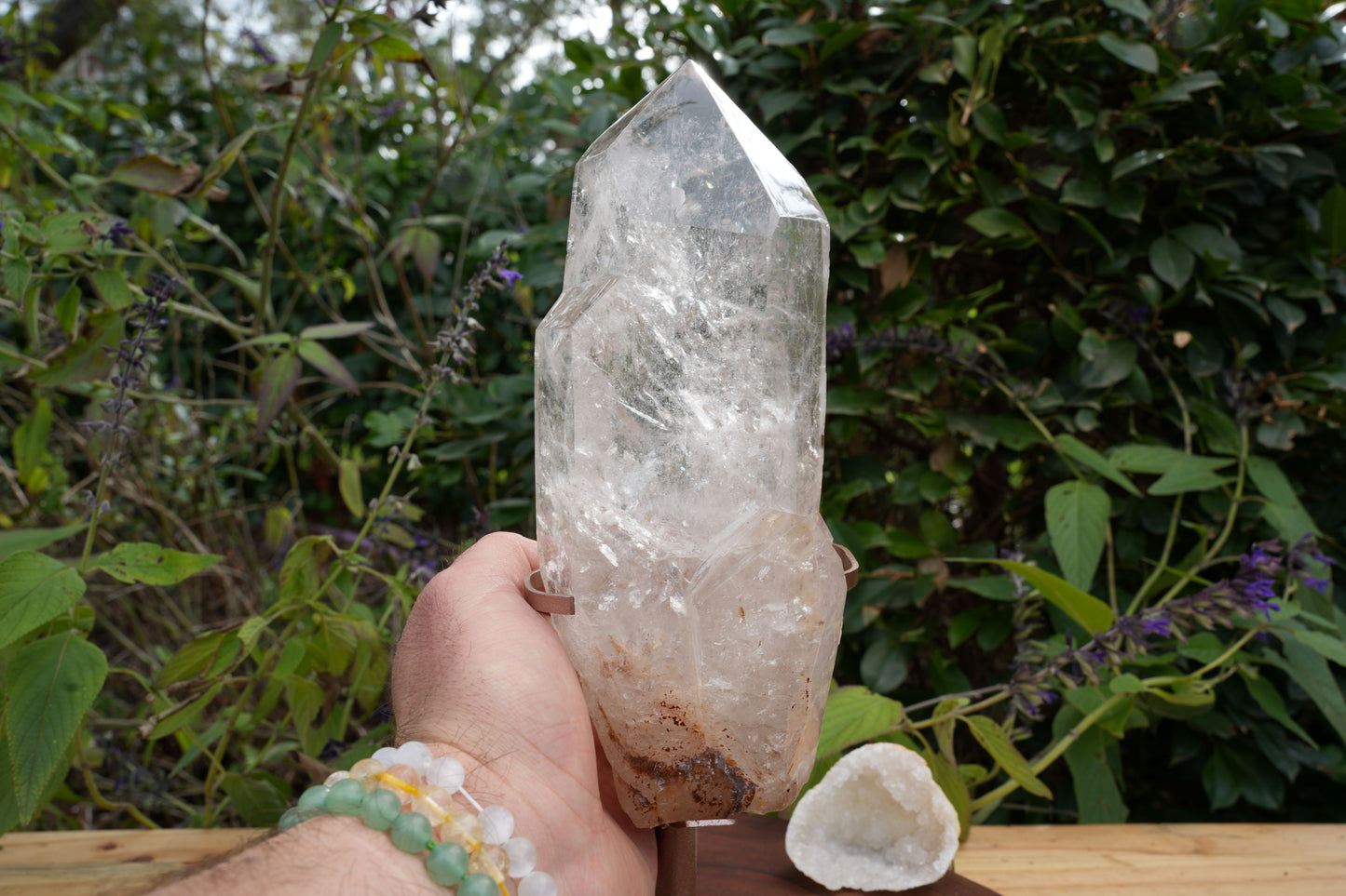 Polished Clear Quartz on Stand | Reiki Infused
