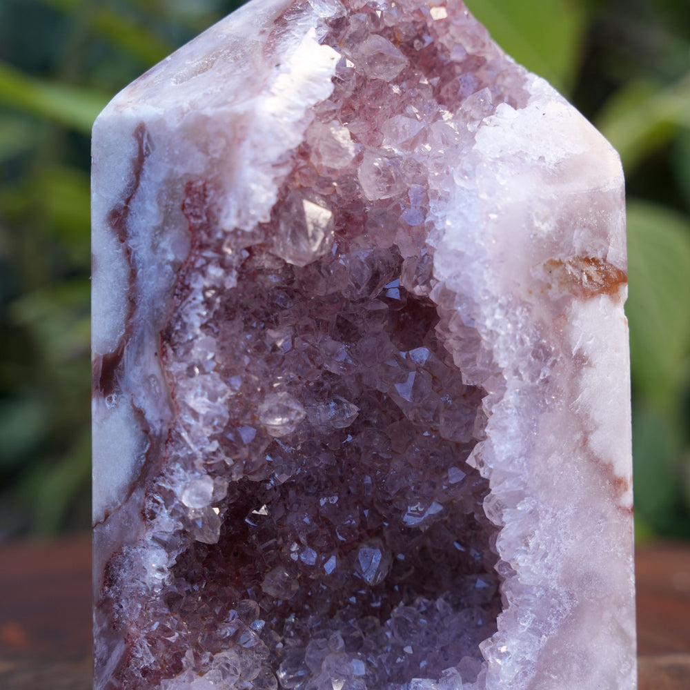 AA Grade Druzy Pink Amethyst Tower | Reiki Infused