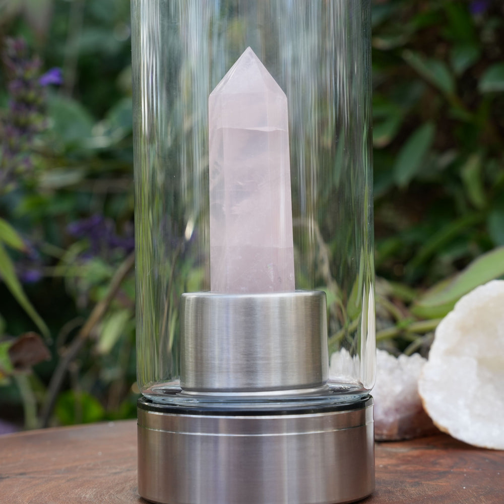 Rose Quartz Water Bottle | Reiki Infused