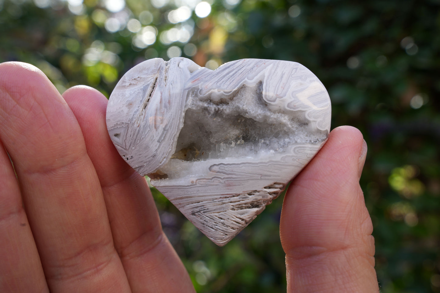 Mexican Crazy Lace Agate Hearts | Reiki Infused