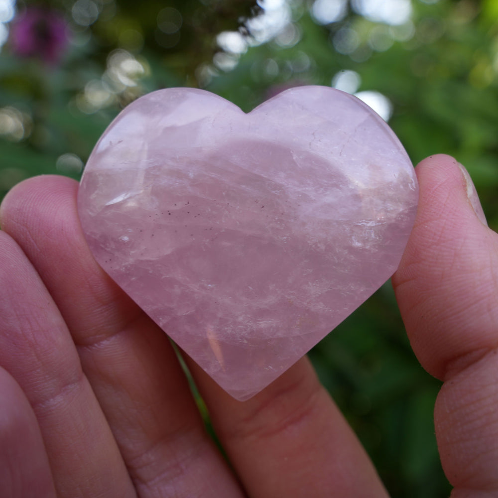 Rose Quartz Hearts | Reiki Infused