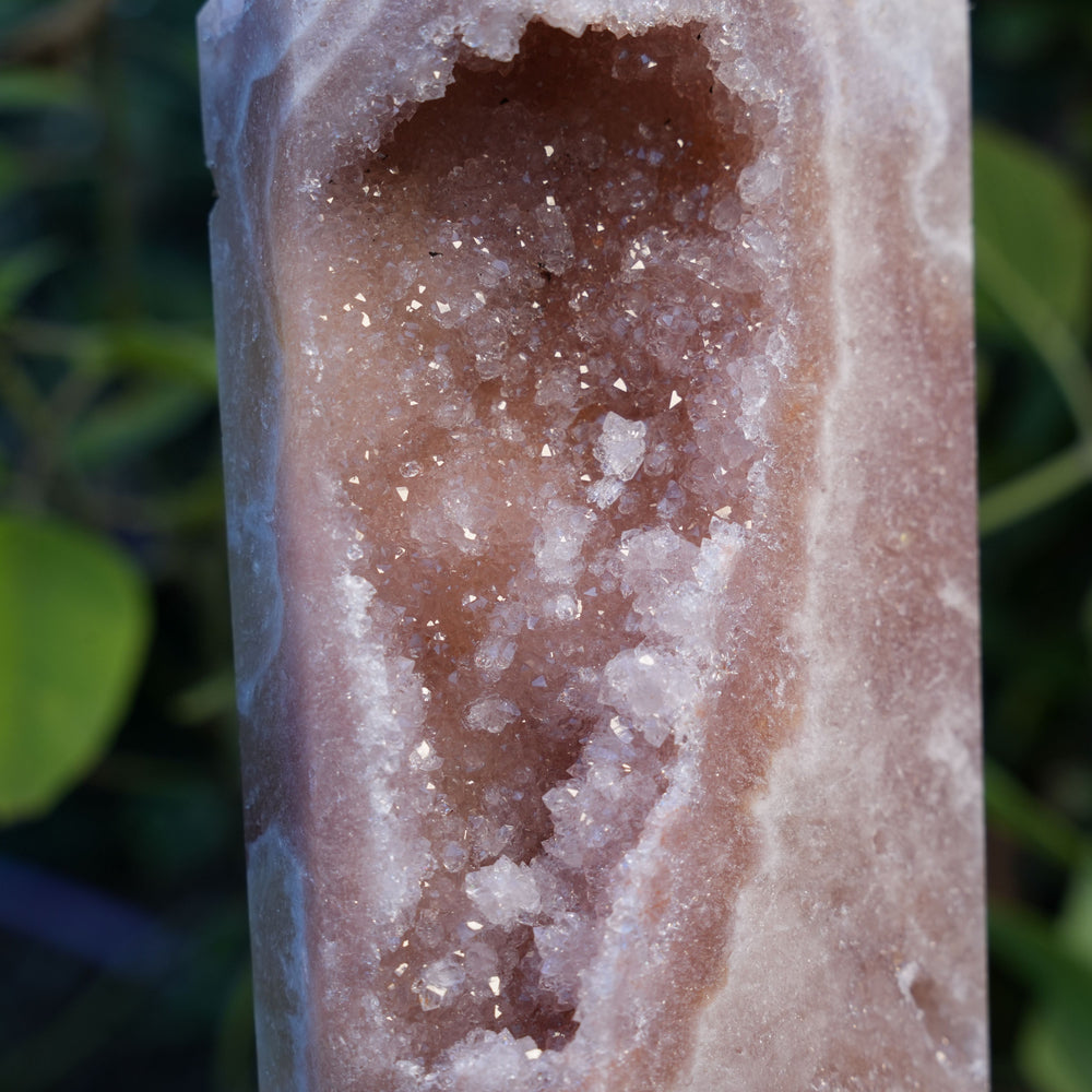 AA+ Grade Druzy Pink Amethyst Tower | Reiki Infused
