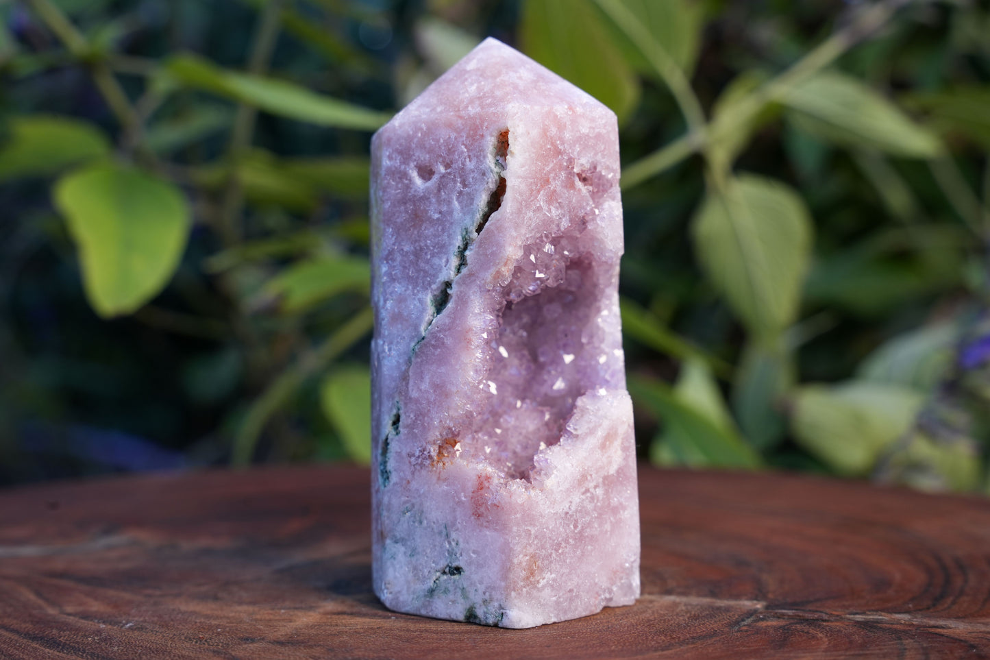 High Grade Druzy Pink Amethyst Tower | Reiki Infused