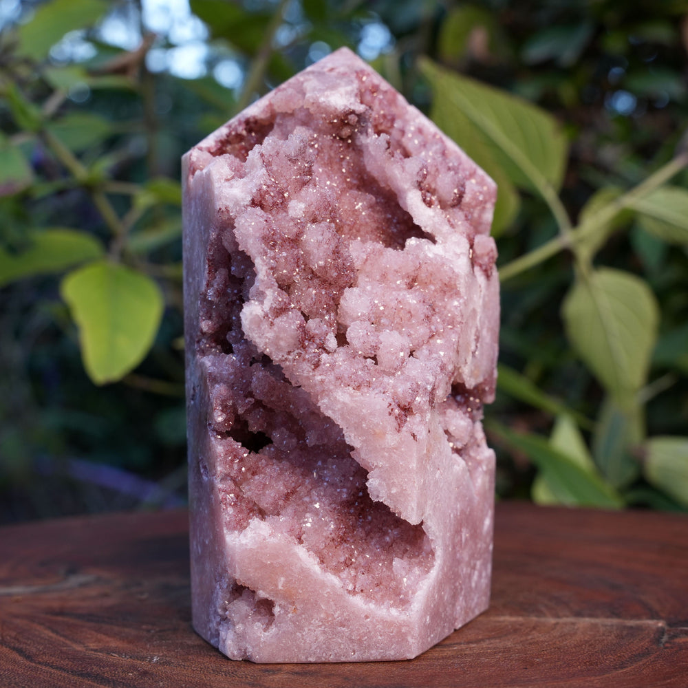 AA+ Grade Druzy Pink Amethyst Tower | Reiki Infused
