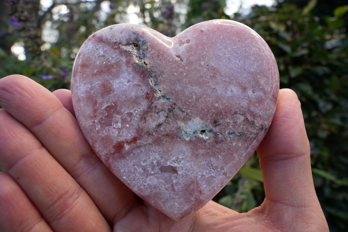 Pink Amethyst Heart | Reiki Infused