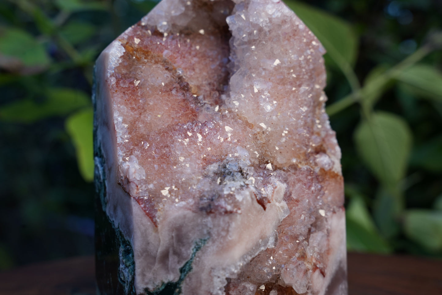 High Grade Druzy Pink Amethyst Tower | Reiki Infused