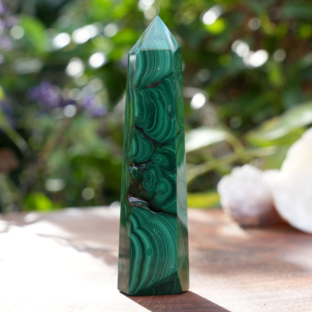 High Grade Malachite Towers | Reiki Infused