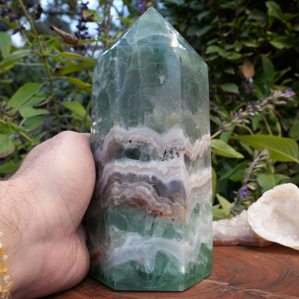 
                  
                    Large & Wide Ocean Fluorite Towers | Reiki Infused
                  
                