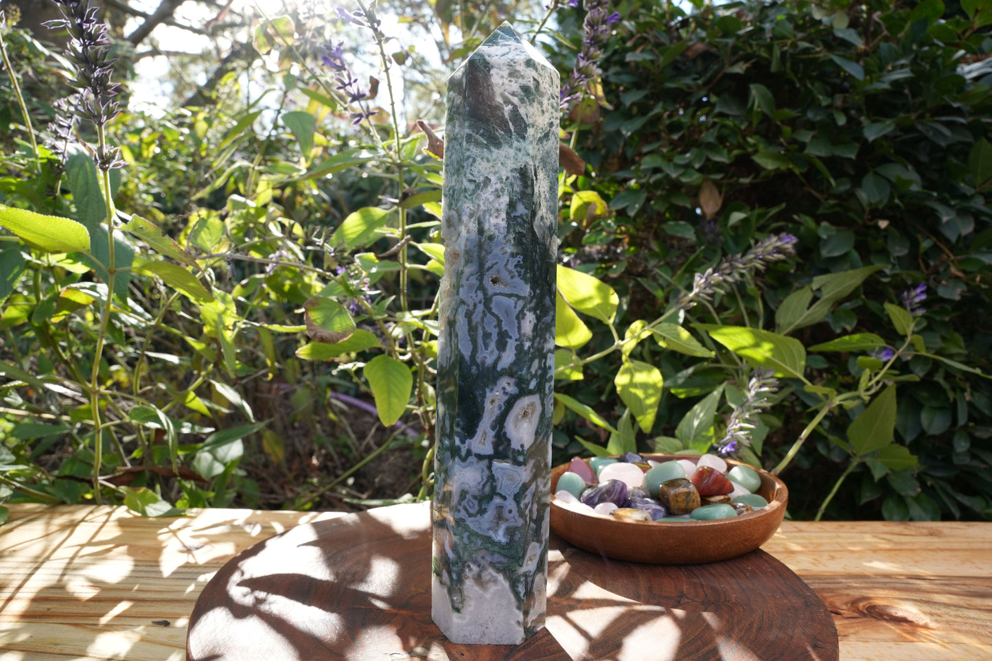 Large Moss Agate Towers | Reiki Infused