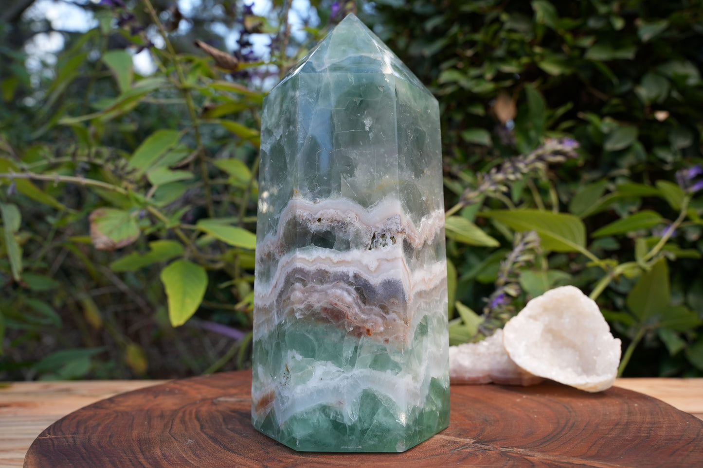 Large & Wide Ocean Fluorite Towers | Reiki Infused