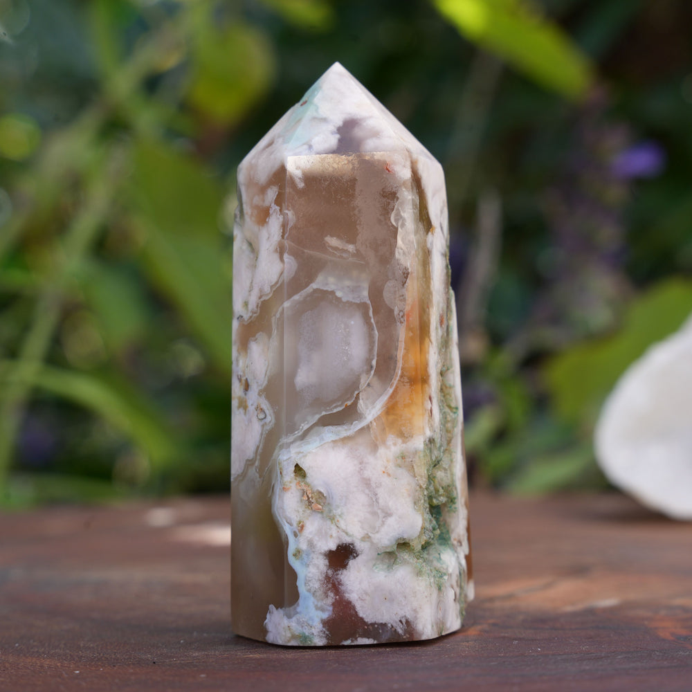 
                  
                    Flower Agate Points | Reiki Infused
                  
                
