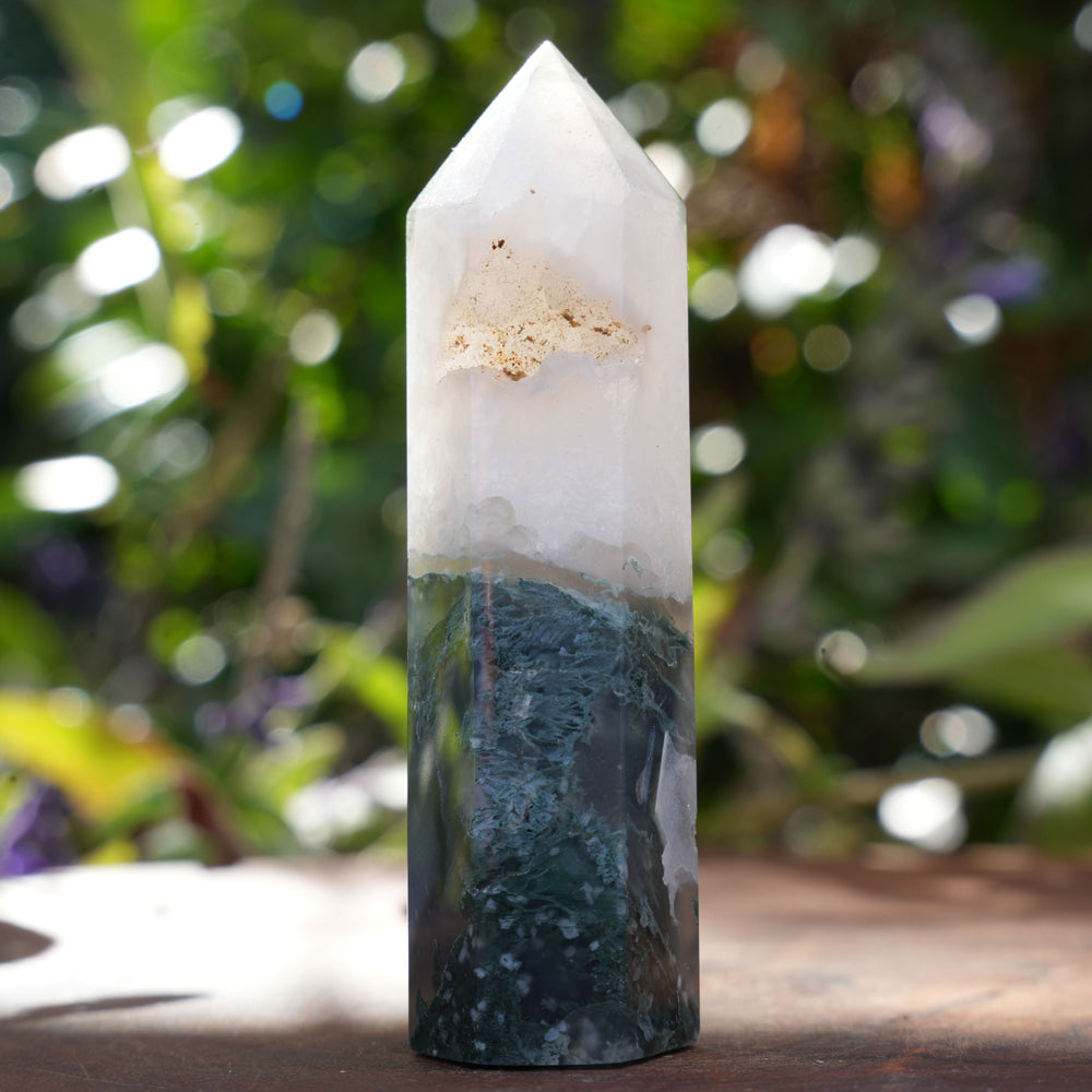 
                  
                    Moss Agate Towers | Reiki Infused
                  
                