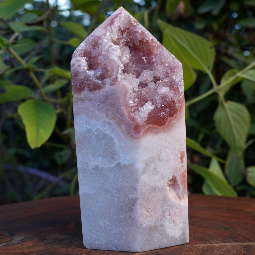 
                  
                    AA Grade Druzy Pink Amethyst Tower | Reiki Infused
                  
                