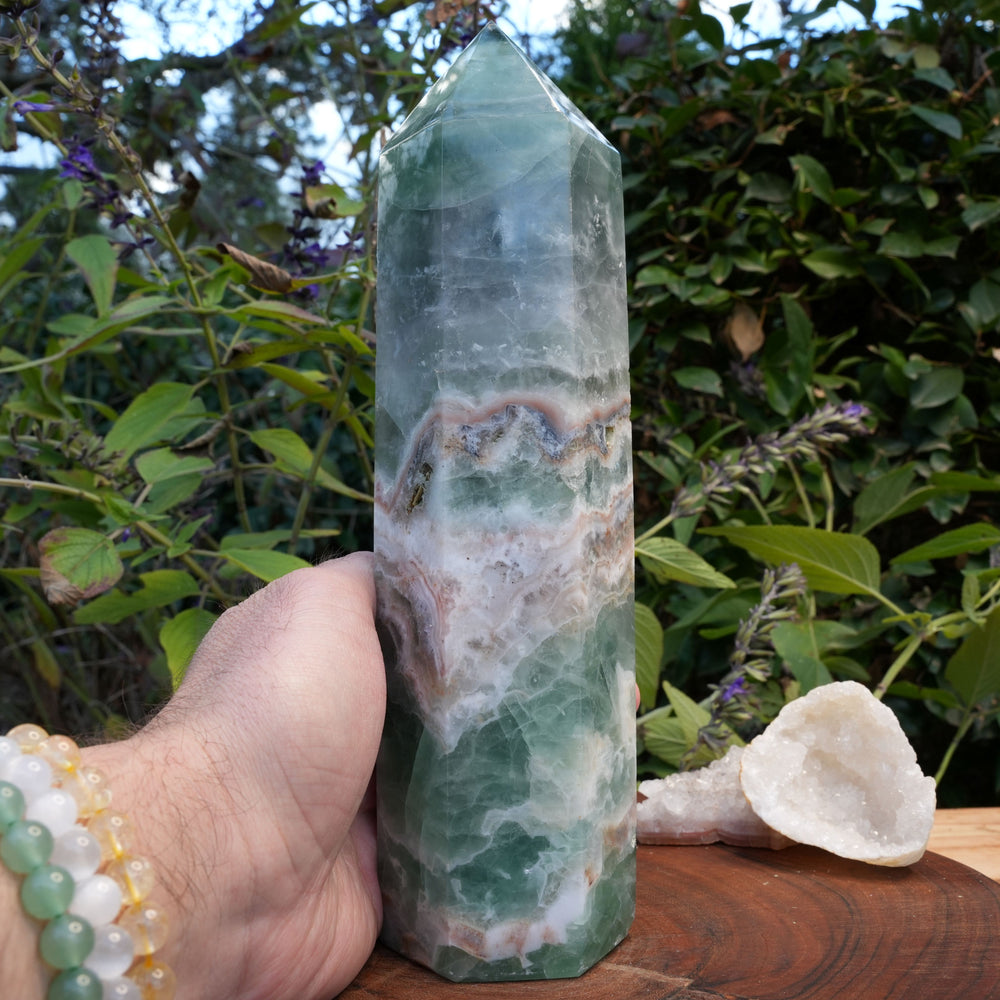 
                  
                    Large & Wide Ocean Fluorite Towers | Reiki Infused
                  
                