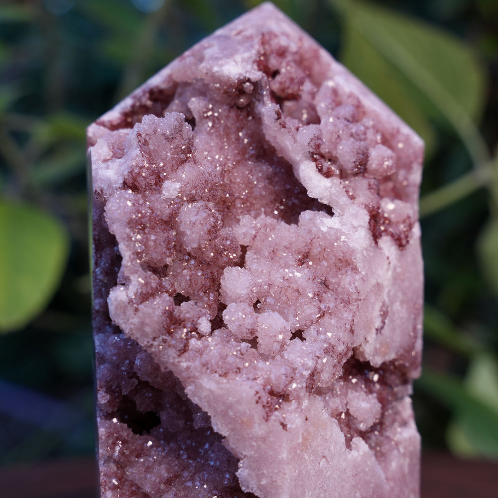 
                  
                    AA+ Grade Druzy Pink Amethyst Tower | Reiki Infused
                  
                