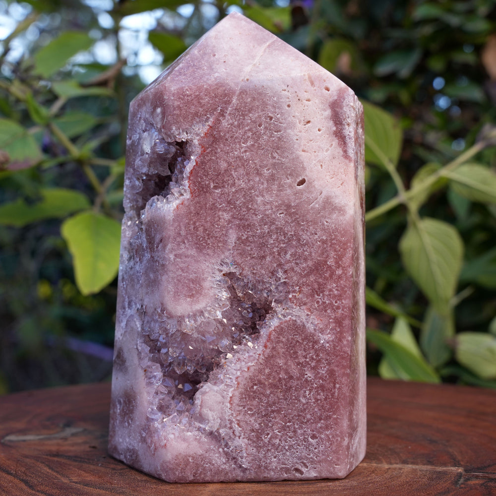 
                  
                    AA Grade Druzy Pink Amethyst Tower | Reiki Infused
                  
                