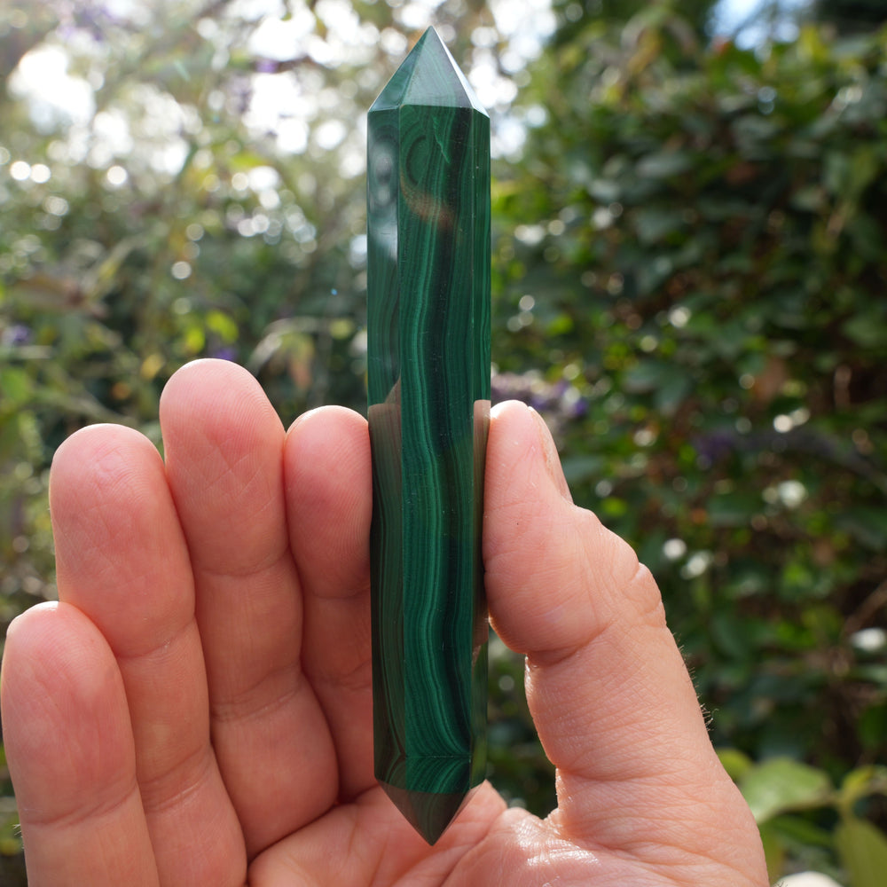 
                  
                    Double Terminated Malachite Points | Reiki Infused
                  
                