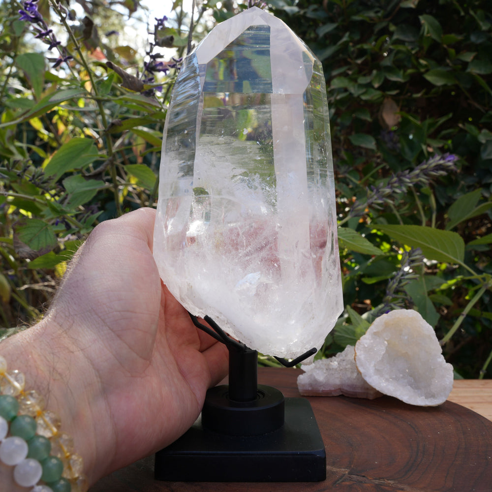 
                  
                    AAA Grade Large Lemurian Star Seed Quartz on Rotating Stand | Reiki Infused
                  
                