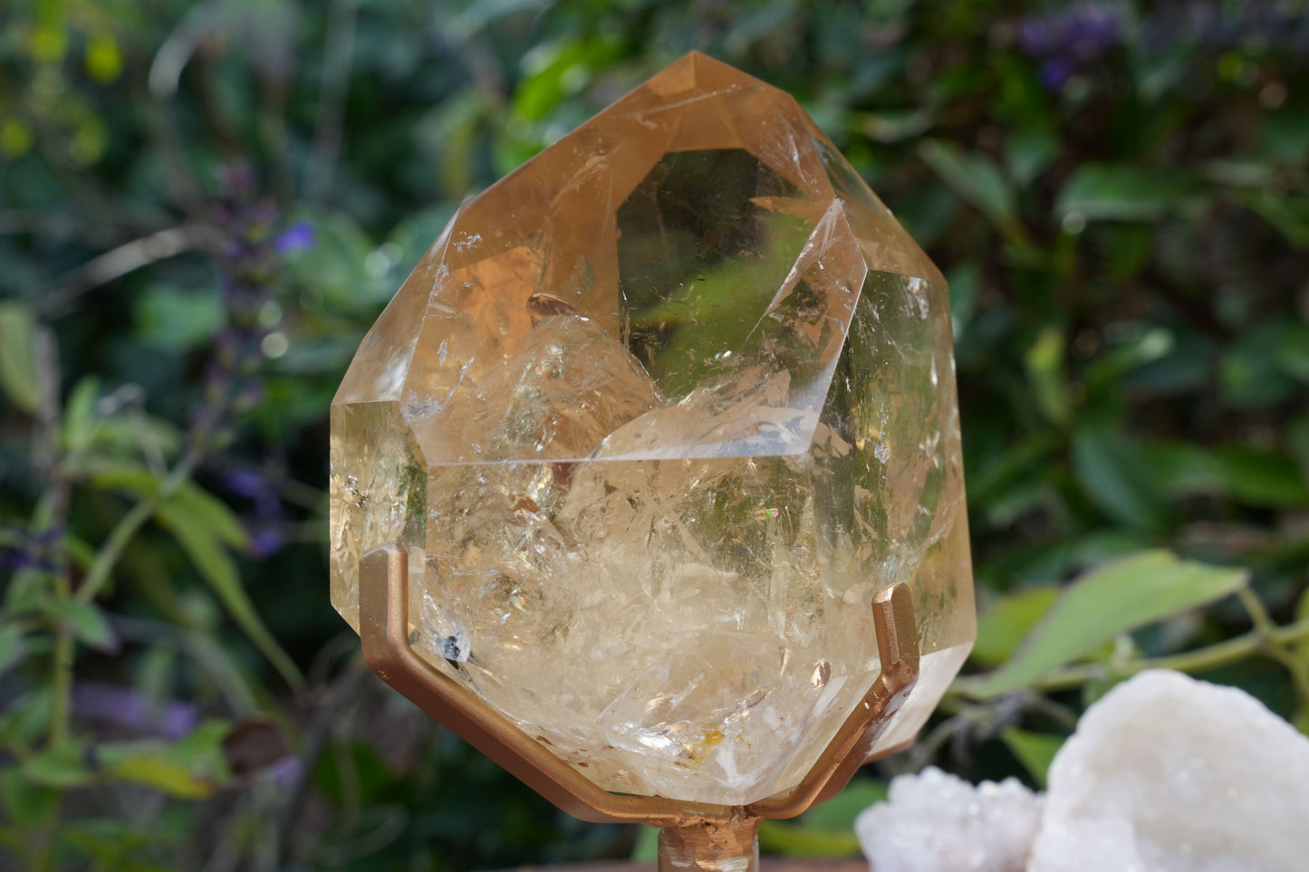 AAA Grade Natural Citrine Generator | On Gold Rotating Stand | Reiki Infused