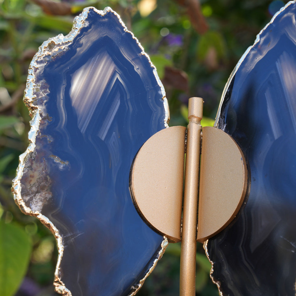 
                  
                    Black Agate Butterfly on Stand | Reiki Infused
                  
                