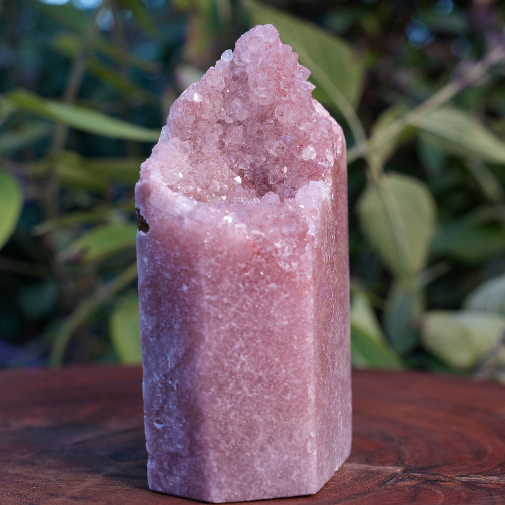 
                  
                    High Grade Druzy Pink Amethyst Tower | Reiki Infused
                  
                