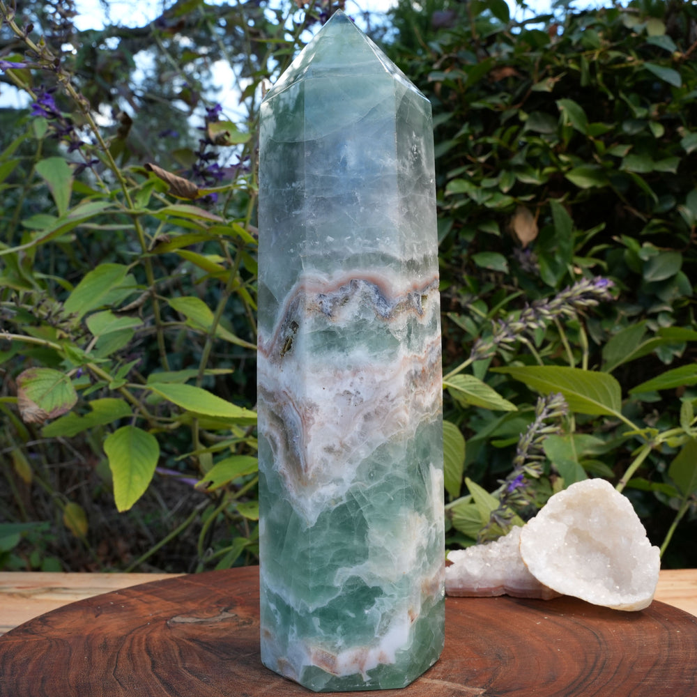 
                  
                    Large & Wide Ocean Fluorite Towers | Reiki Infused
                  
                