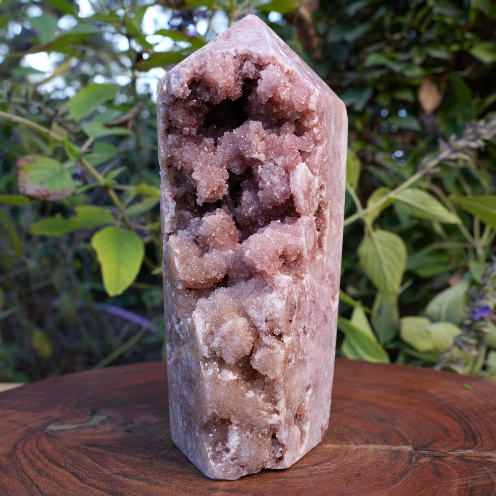 AAA Grade Druzy Pink Amethyst Tower | Reiki Infused