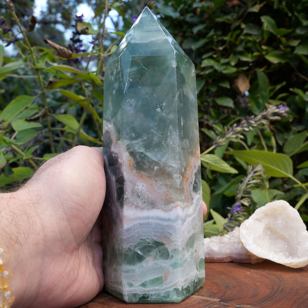 
                  
                    Large & Wide Ocean Fluorite Towers | Reiki Infused
                  
                