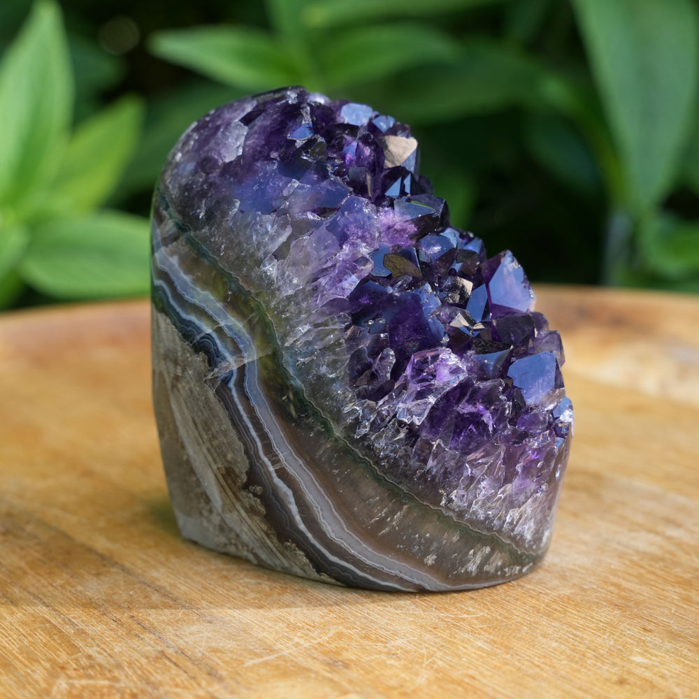 
                  
                    Amethyst Deep Purple Cut Base Clusters | High Quality | Reiki Infused
                  
                