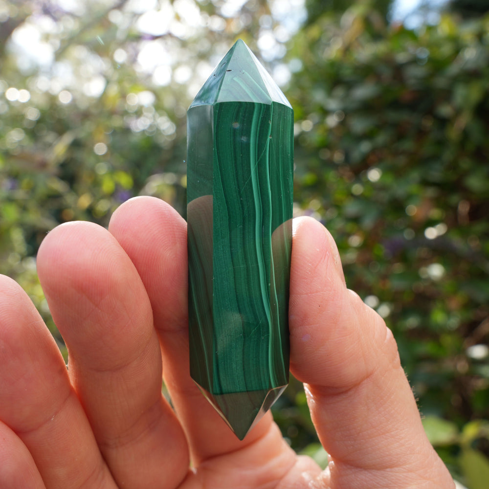 
                  
                    Double Terminated Malachite Points | Reiki Infused
                  
                