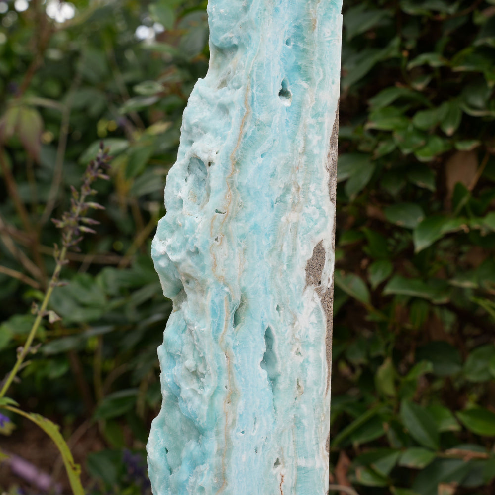 
                  
                    Extra Large Hemimorphite Towers With Raw Edge | On Wooden Stand | Reiki Infused
                  
                