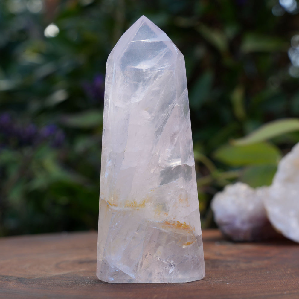 
                  
                    Small High Grade Rose Quartz Girasol Towers | Reiki Infused
                  
                