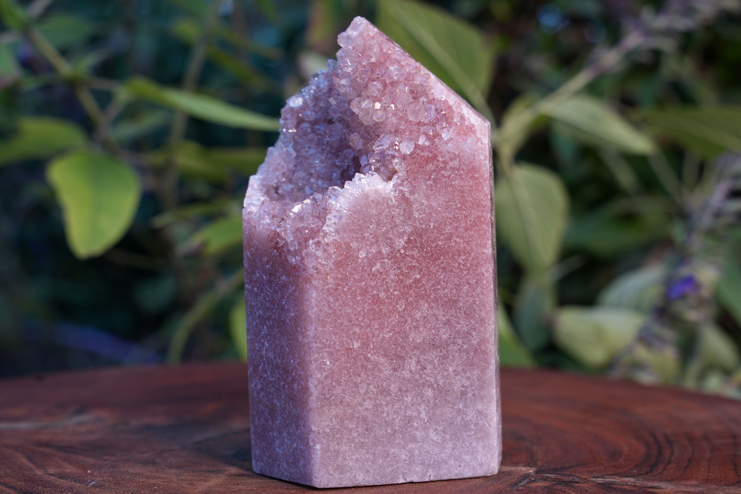 High Grade Druzy Pink Amethyst Tower | Reiki Infused