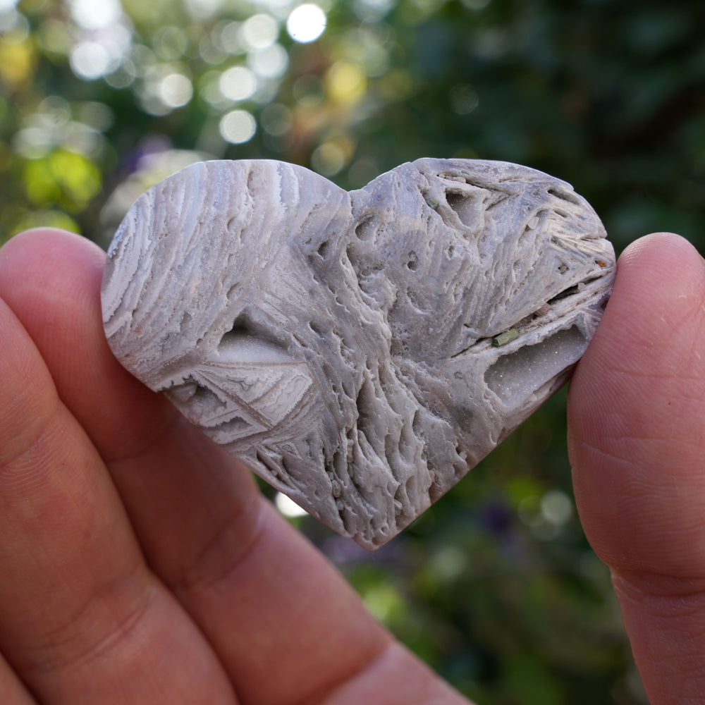 
                  
                    Mexican Crazy Lace Agate Hearts | Reiki Infused
                  
                