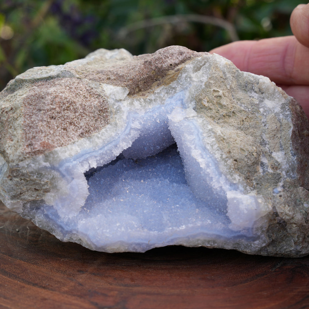 
                  
                    Blue Lace Agate Cave Cluster | Reiki Infused
                  
                