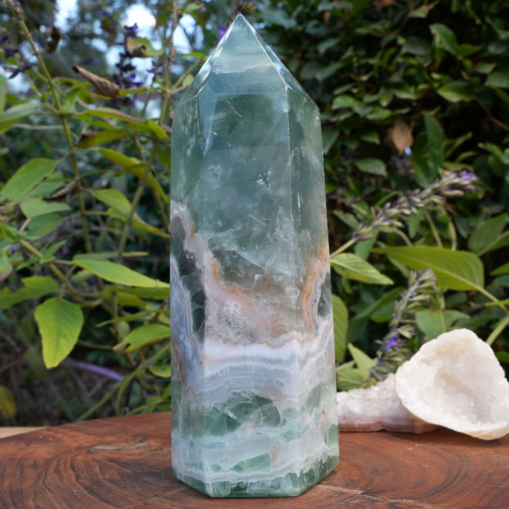 
                  
                    Large & Wide Ocean Fluorite Towers | Reiki Infused
                  
                