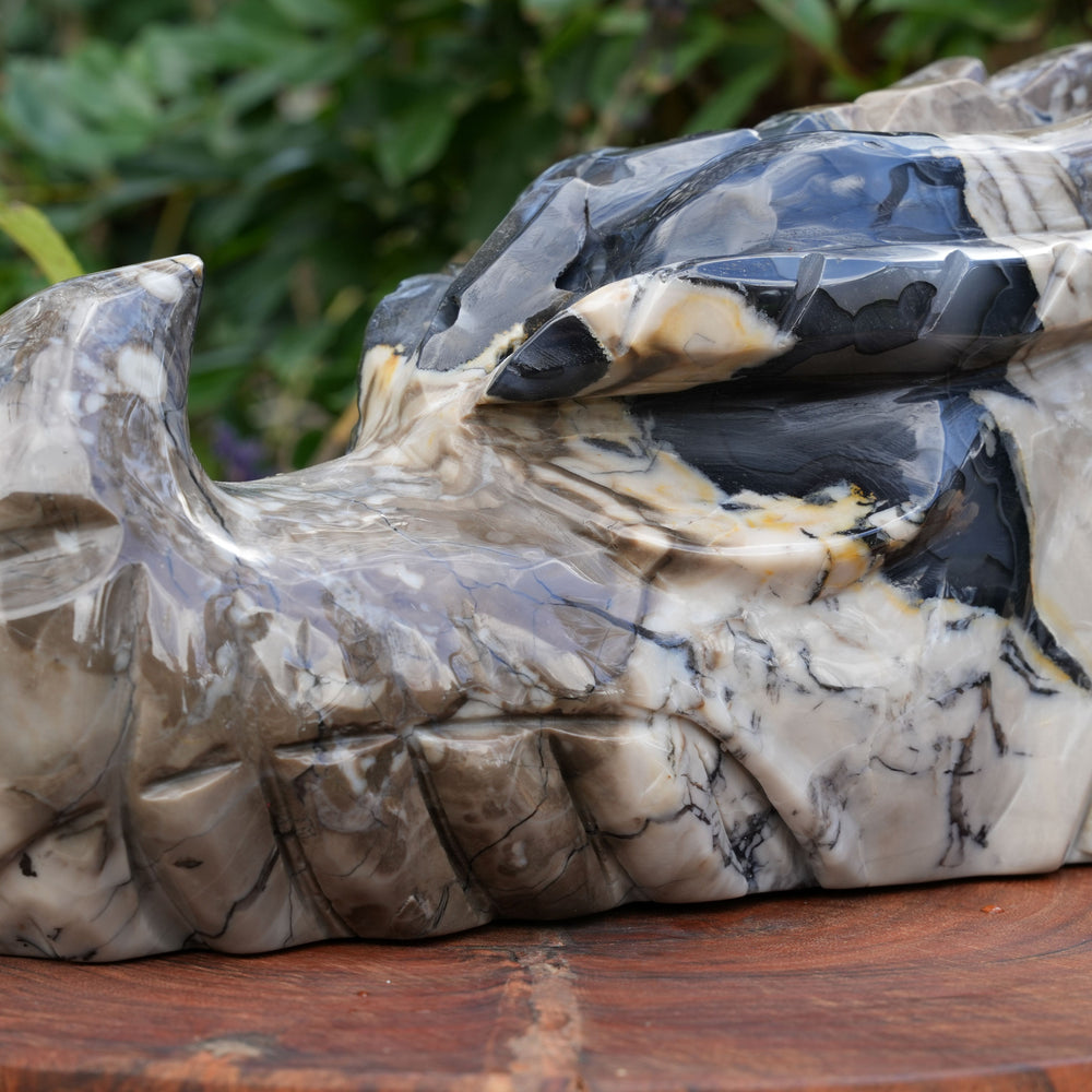 
                  
                    Large UV Reactive Volcanic Agate Dragon Head | Reiki Infused
                  
                