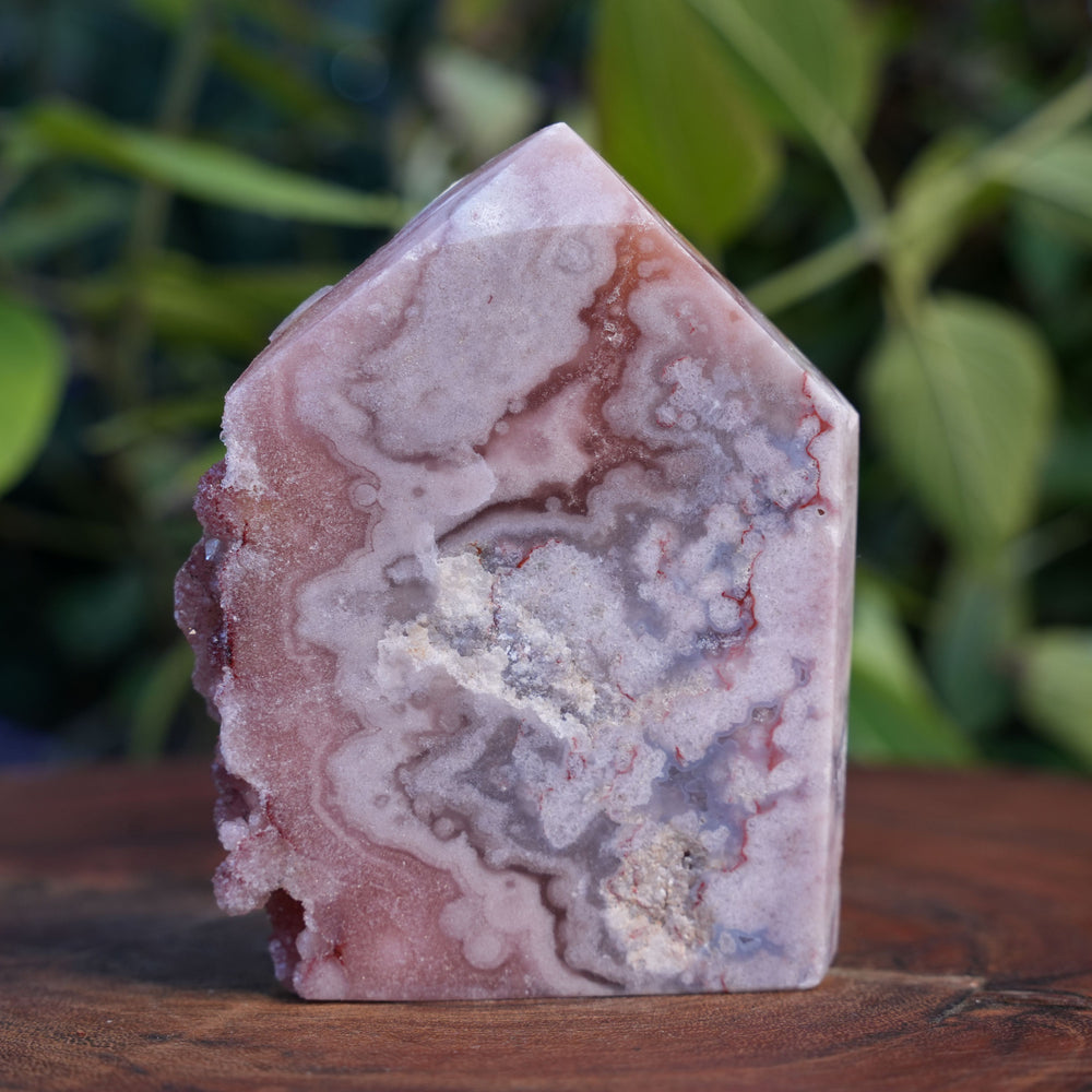 
                  
                    High Grade Sugar Druzy Pink Amethyst Tower | Reiki Infused
                  
                