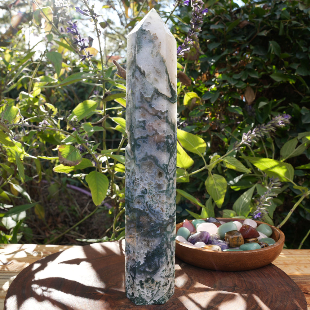 
                  
                    Large Moss Agate Towers | Reiki Infused
                  
                