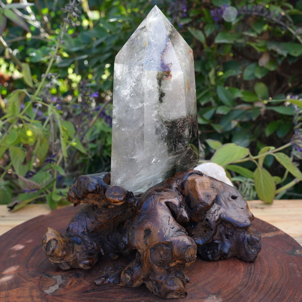 
                  
                    Garden Quartz on Wooden Stand | Reiki Infused
                  
                
