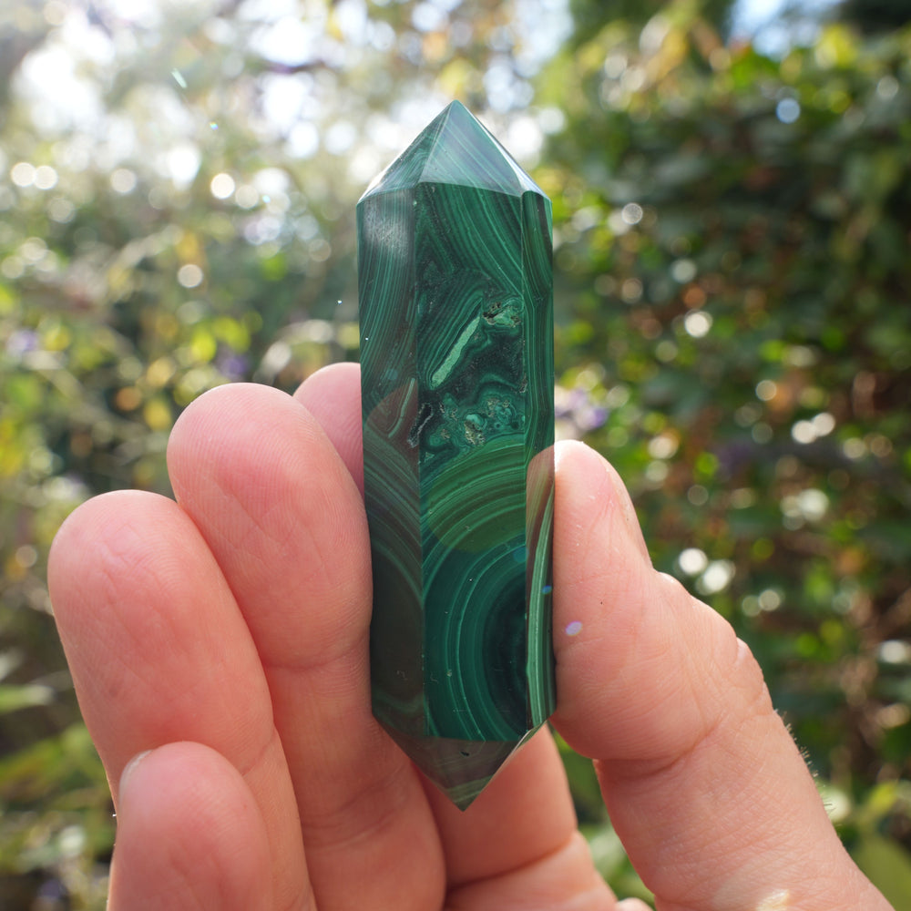 
                  
                    Double Terminated Malachite Points | Reiki Infused
                  
                