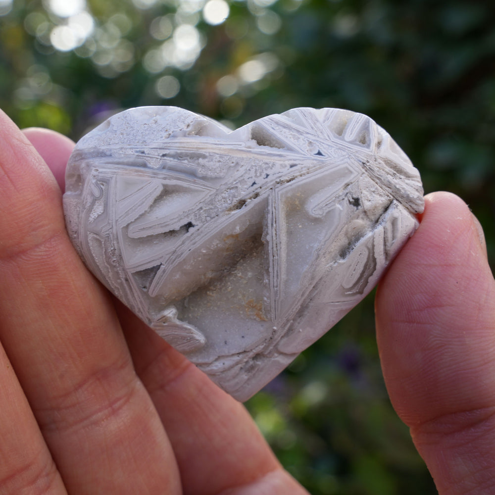 
                  
                    Mexican Crazy Lace Agate Hearts | Reiki Infused
                  
                