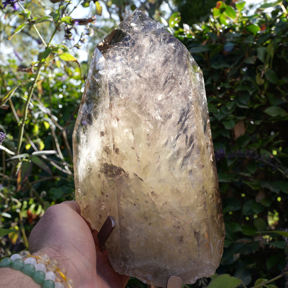 
                  
                    Giant Smoky Natural Citrine Generator | On Rose Gold Stand | Reiki Infused
                  
                