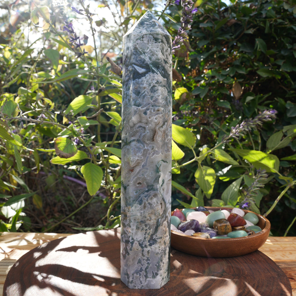 
                  
                    Large Moss Agate Towers | Reiki Infused
                  
                