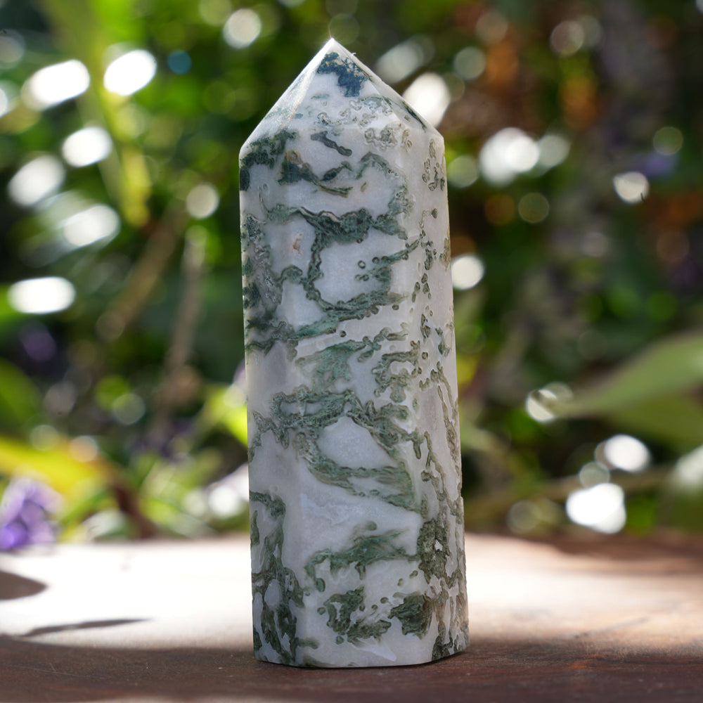 
                  
                    Moss Agate Towers | Reiki Infused
                  
                