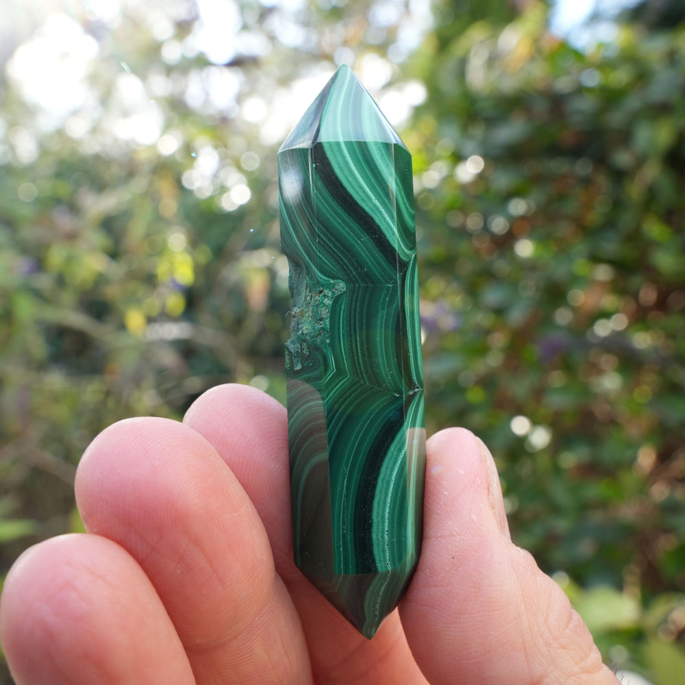 
                  
                    Double Terminated Malachite Points | Reiki Infused
                  
                
